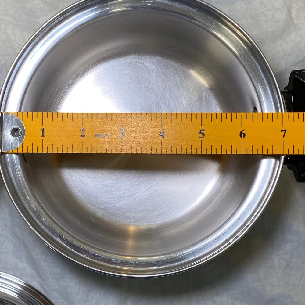 Health Craft T304 2 Qt Waterless Stainless Steel Sauce Pan Vapo Valve Lid USA